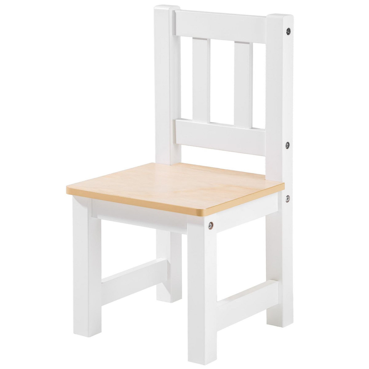 tectake Ensemble 1 table et 2 chaises, table d'activité en bois en bois de pin blanc