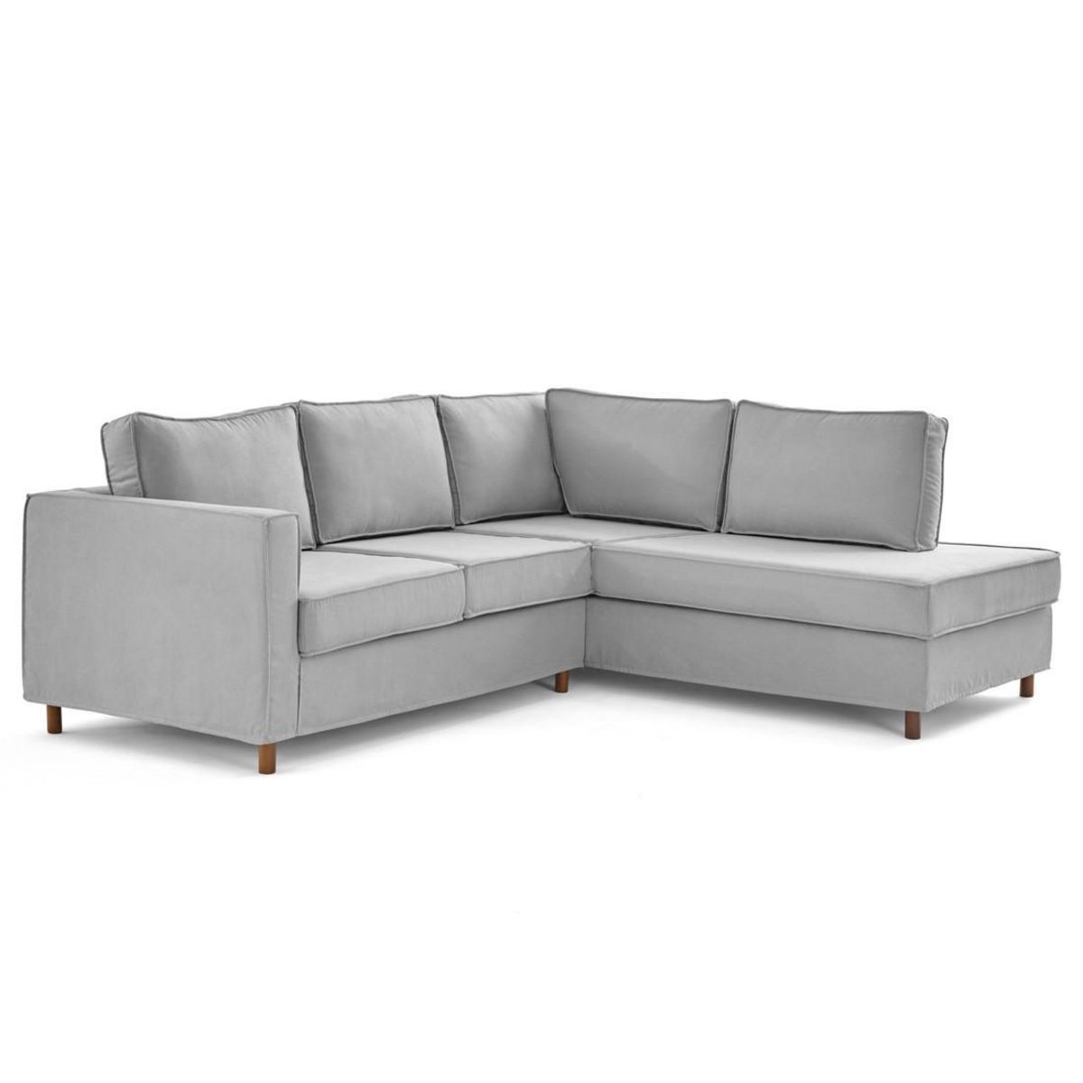 LISA DESIGN Jake - canapé déhoussable d'angle droit 5 places en tissu