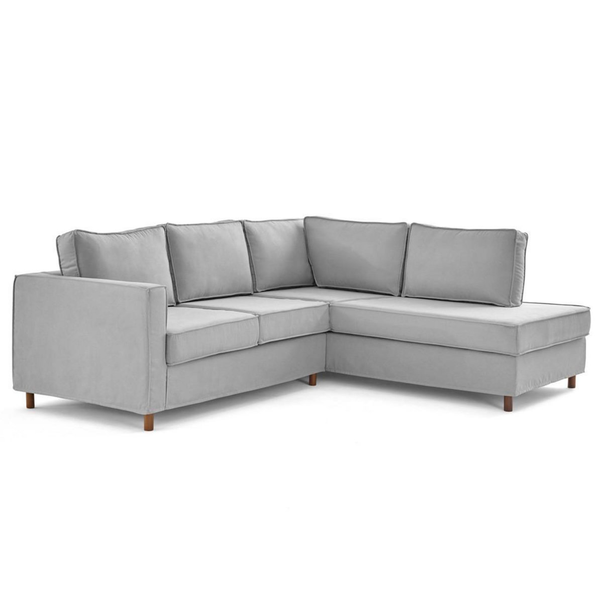 LISA DESIGN Jake - canapé déhoussable d'angle droit 5 places en tissu