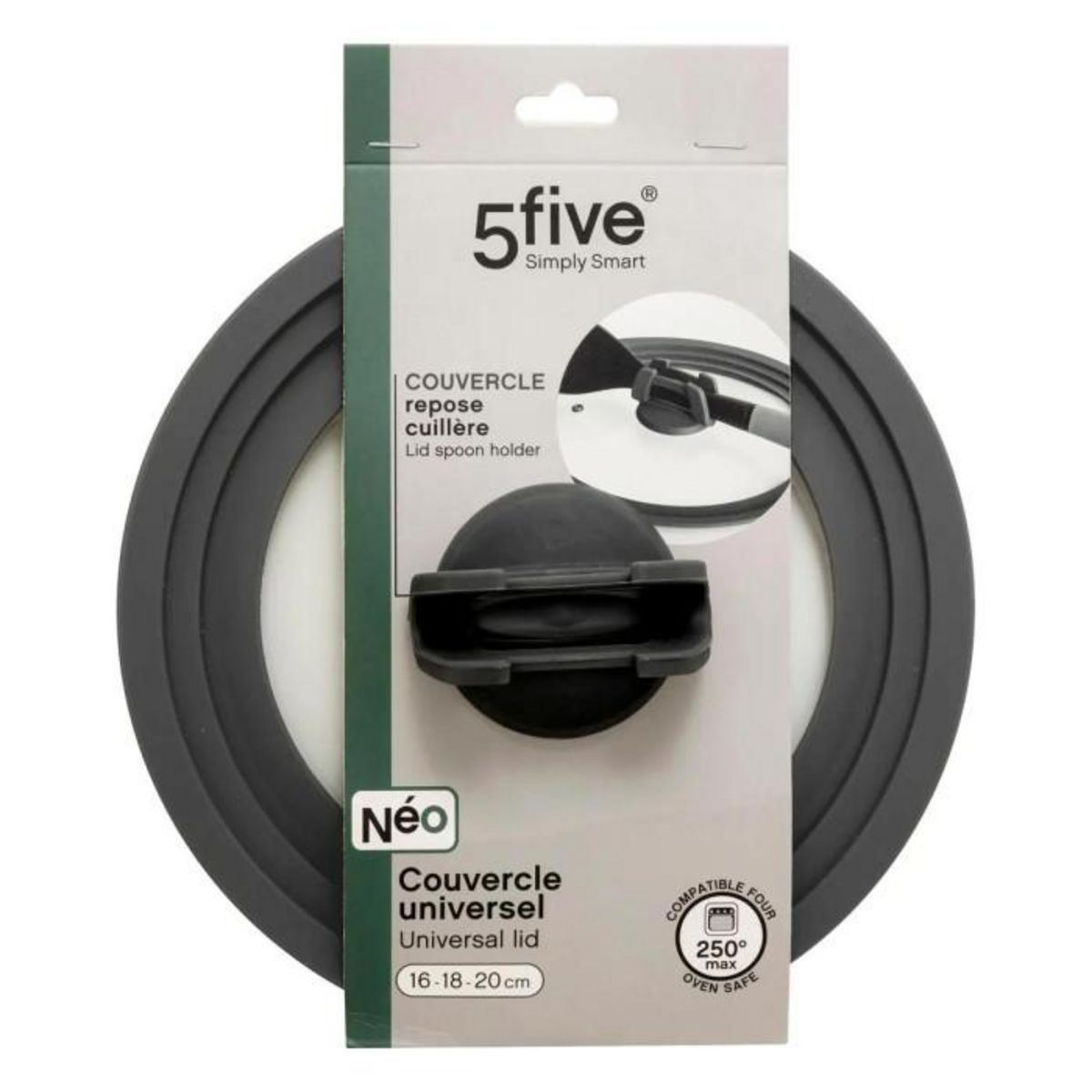 FIVE Couvercle Universel Cuisson  Silitop  21cm Gris