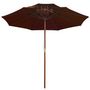 Voir la diapositive 2 : VIDAXL Parasol a deux etages avec mat en bois terre cuite 270 cm