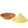Voir la diapositive 2 : Paris Prix Plat à Tajine en Céramique  Granada Rayure  28cm Jaune