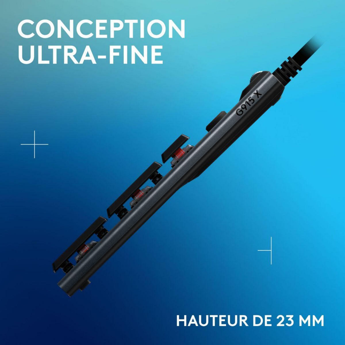 Logitech Clavier gamer G915 X Tactile Noir