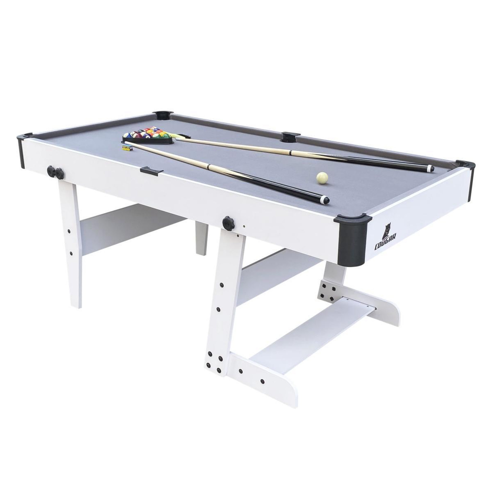 Cougar Billard pliable Hustle XL blanc-gris