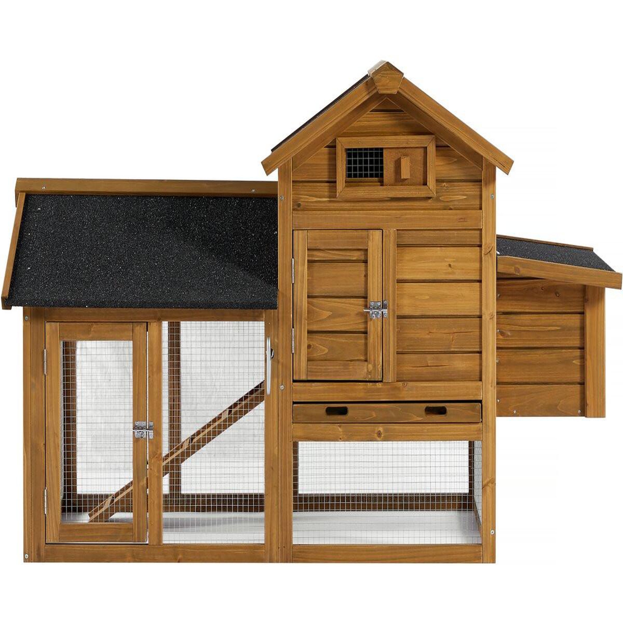 Voir la diapositive 3 : Habitat et Jardin Poulailler  Poulette  avec pondoir en bois - Marron