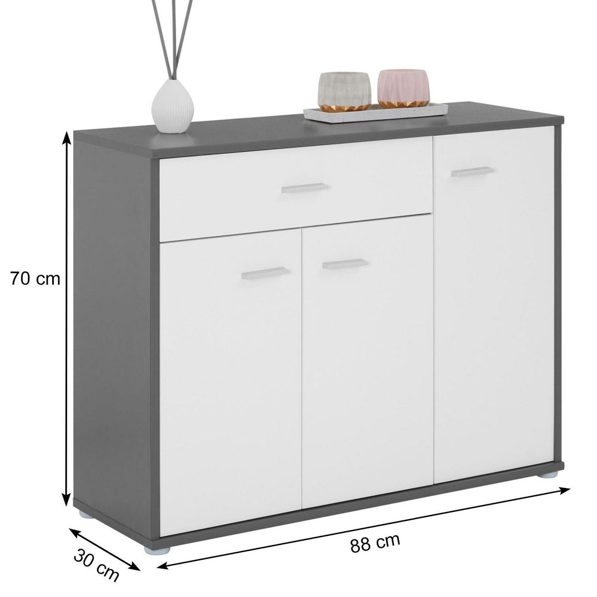 IDIMEX Buffet CORALINE, en mélaminé