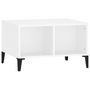 Voir la diapositive 2 : VIDAXL Table basse Blanc 60x50x36,5 cm Bois d'ingenierie