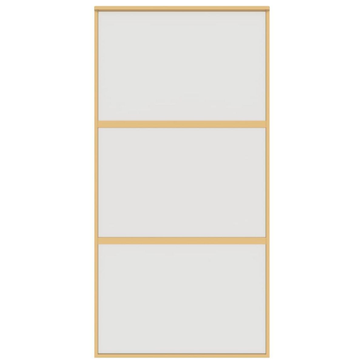 VIDAXL Porte coulissante dore 102,5x205 cm verre ESG depoli aluminium