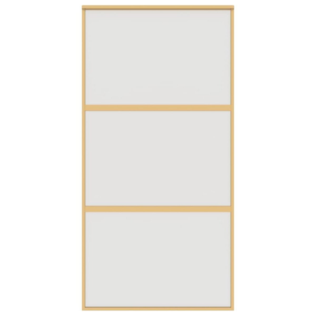 VIDAXL Porte coulissante dore 102,5x205 cm verre ESG depoli aluminium