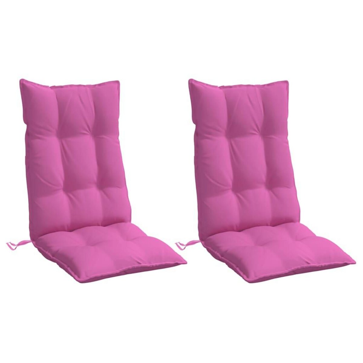VIDAXL Coussins de chaise a dossier haut lot de 2 rose tissu oxford