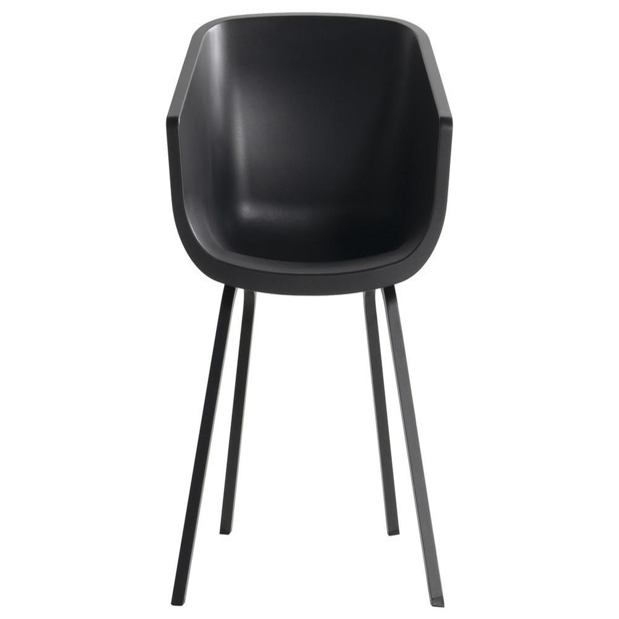 Chalet & jardin Lot de 2 chaises Amalia Element en résine - pieds en aluminium - Noir