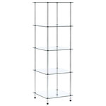 VIDAXL Etagere 5 niveaux Transparent 40x40x130 cm Verre trempe