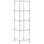 Voir la diapositive 1 : VIDAXL Etagere 5 niveaux Transparent 40x40x130 cm Verre trempe