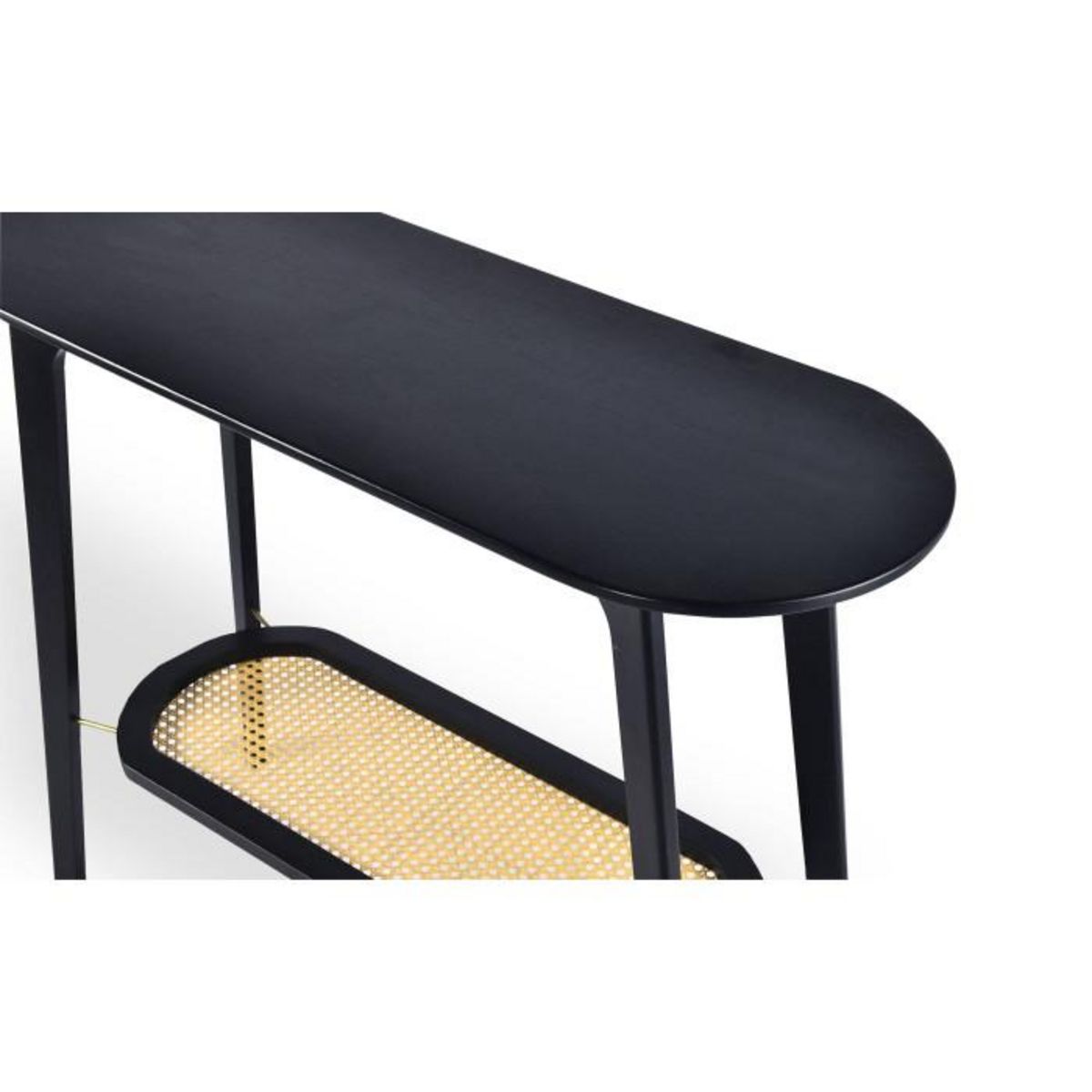 Paris Prix Console Design Avec Cannage  Coralie  100cm Noir