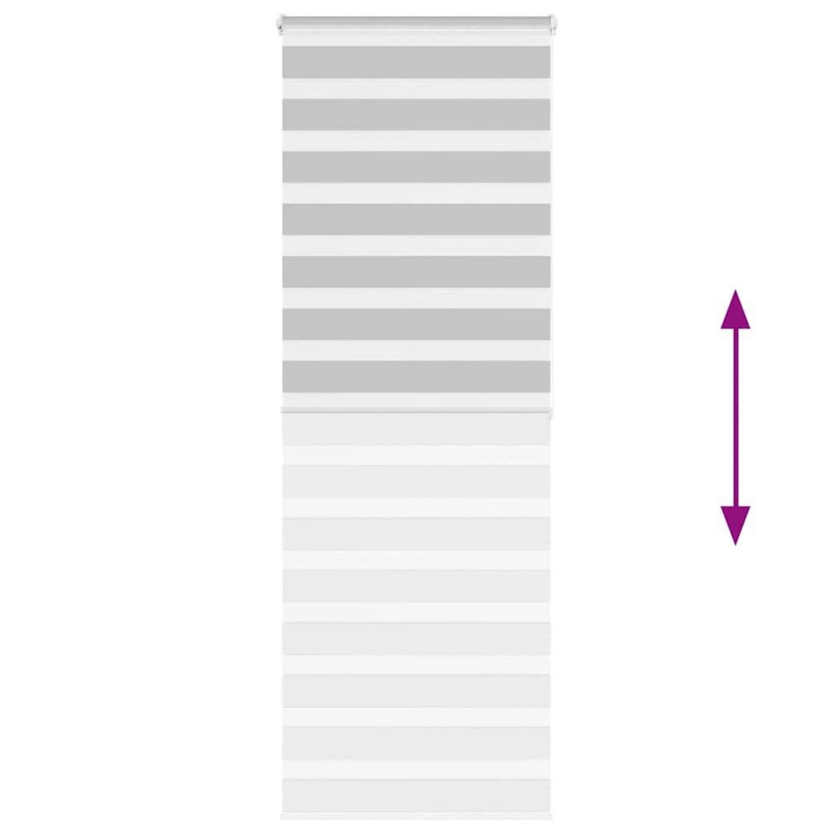 VIDAXL Store zebre gris clair largeur du tissu 75,9 cm polyester