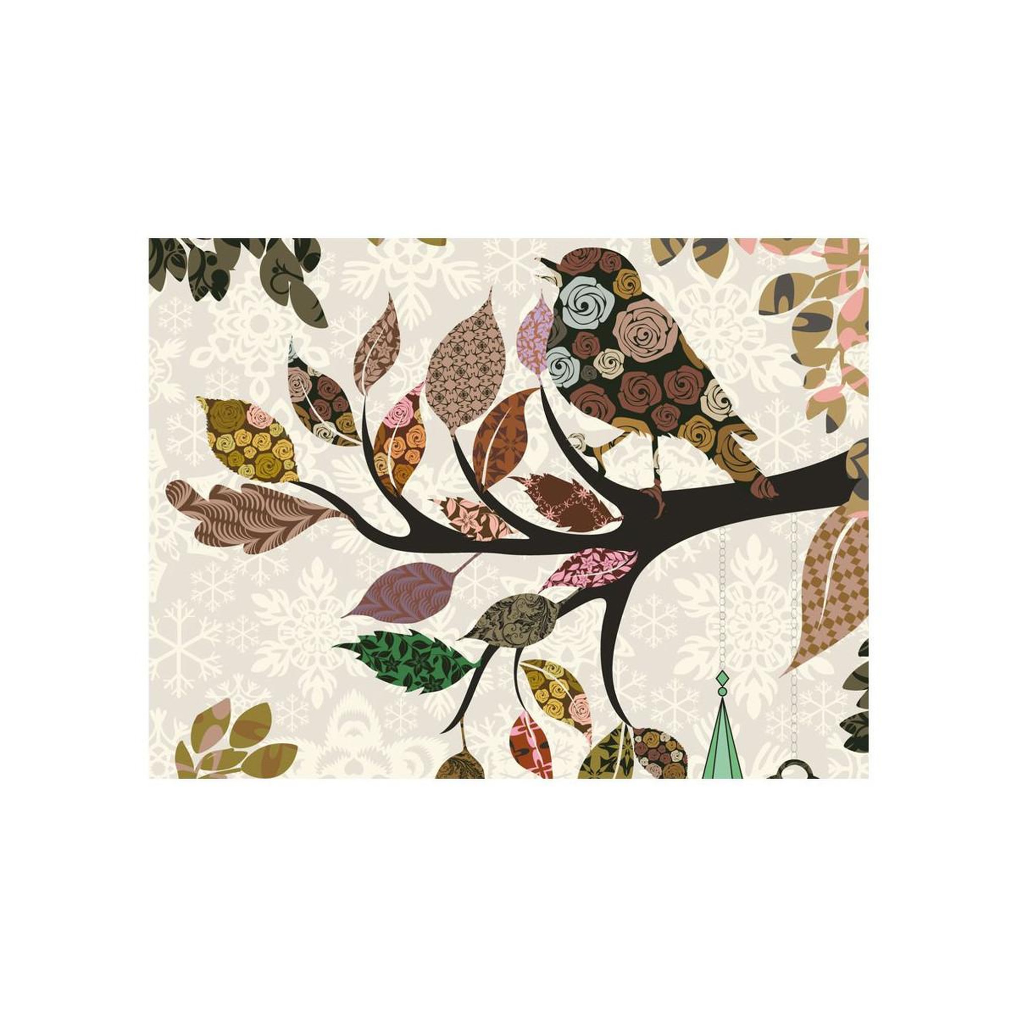 Voir la diapositive 2 : Paris Prix Papier Peint  Oiseau sur Branche Patchwork