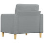Voir la diapositive 5 : VIDAXL Fauteuil Gris clair 60 cm Tissu