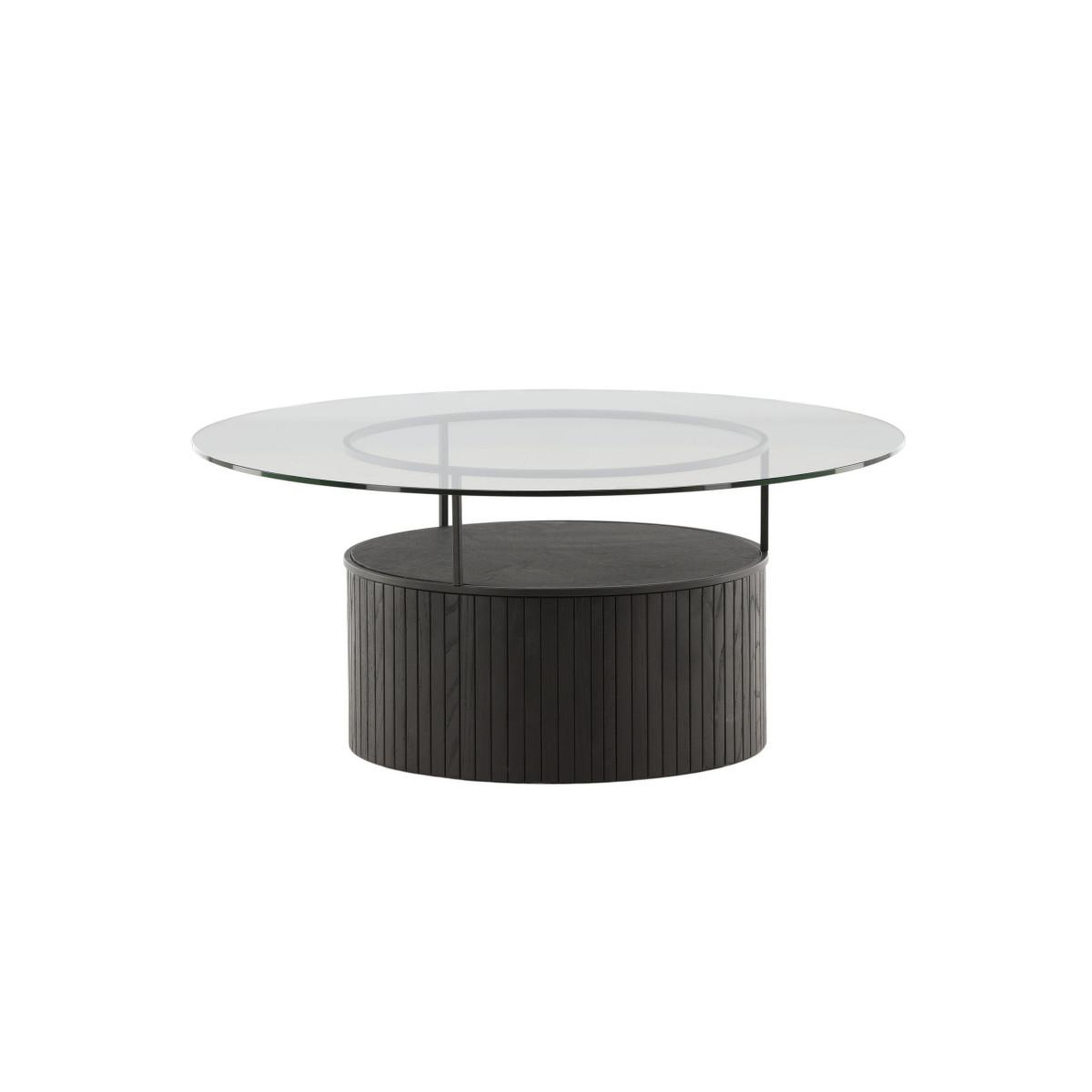 Voir la diapositive 4 : Paris Prix Table basse en verre  bovall  90cm noir