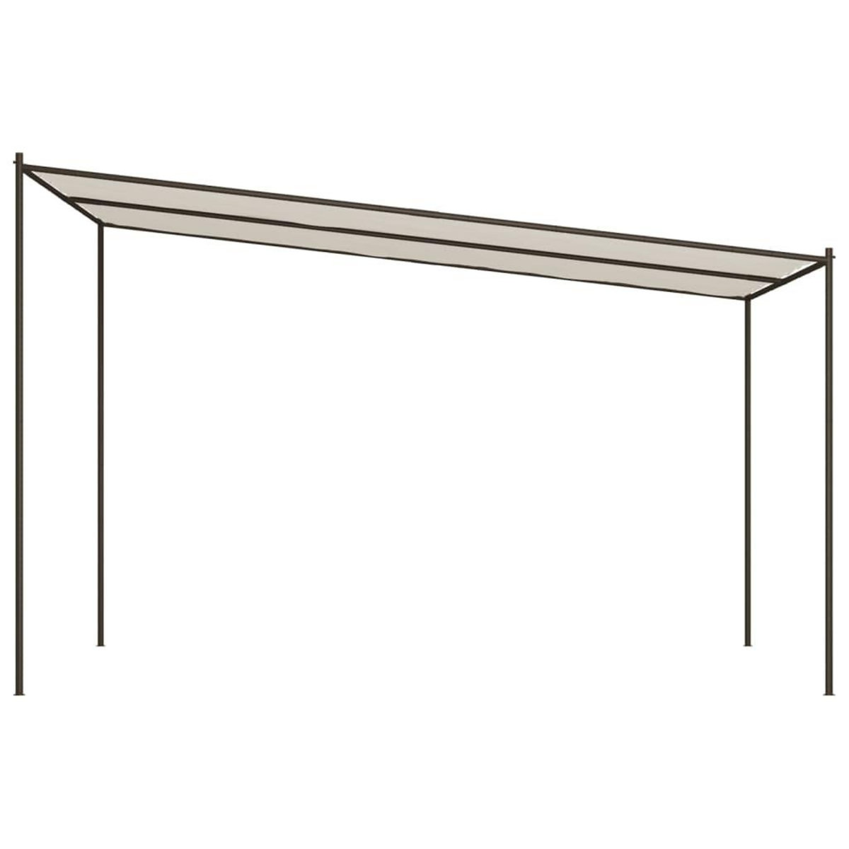 VIDAXL Belvedere blanc 4x4 m 180 g/m^2 tissu et acier