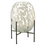 Voir la diapositive 1 : Paris Prix Vase sur Pied Design  Tâche  38cm Gris & Blanc