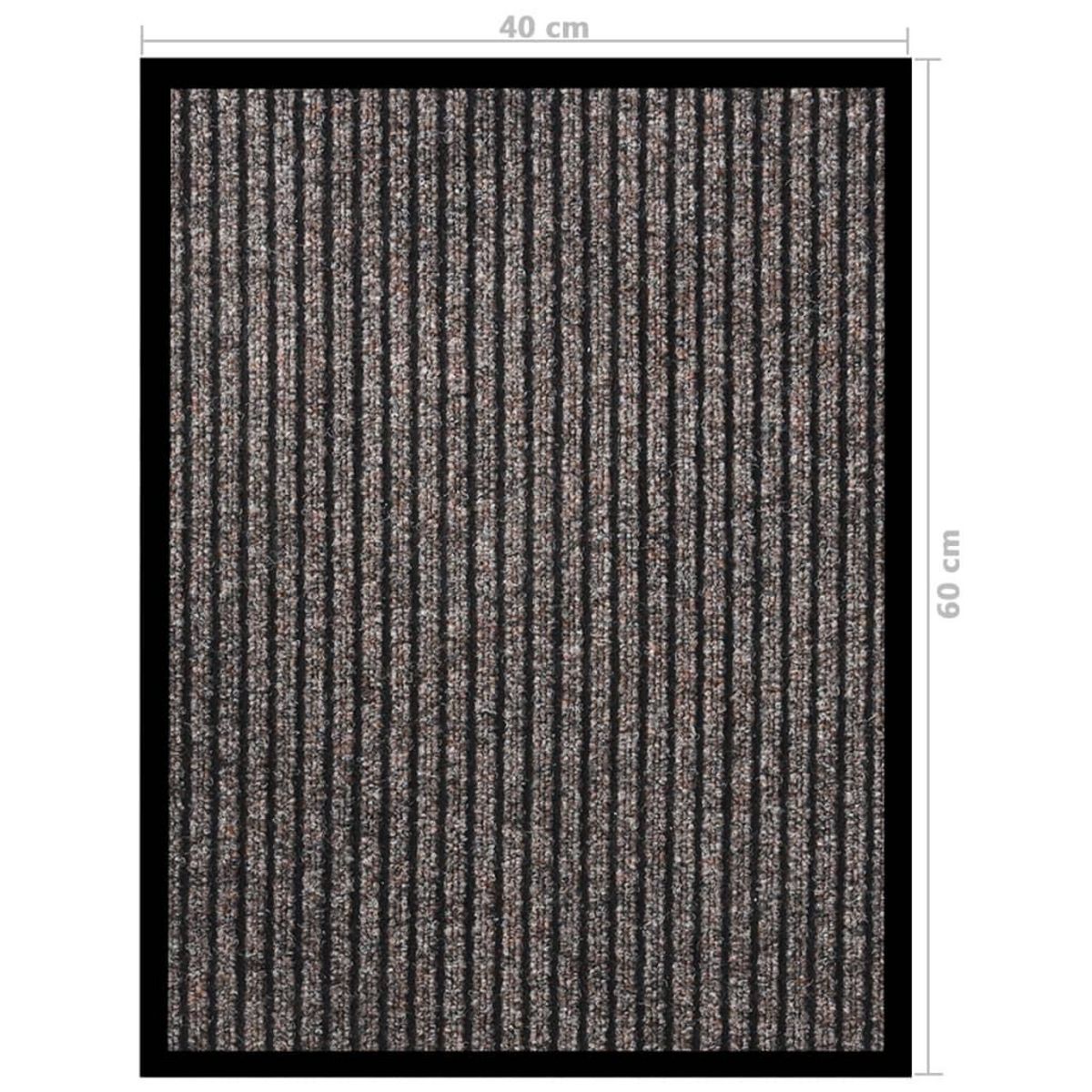 VIDAXL Paillasson raye Beige 40x60 cm