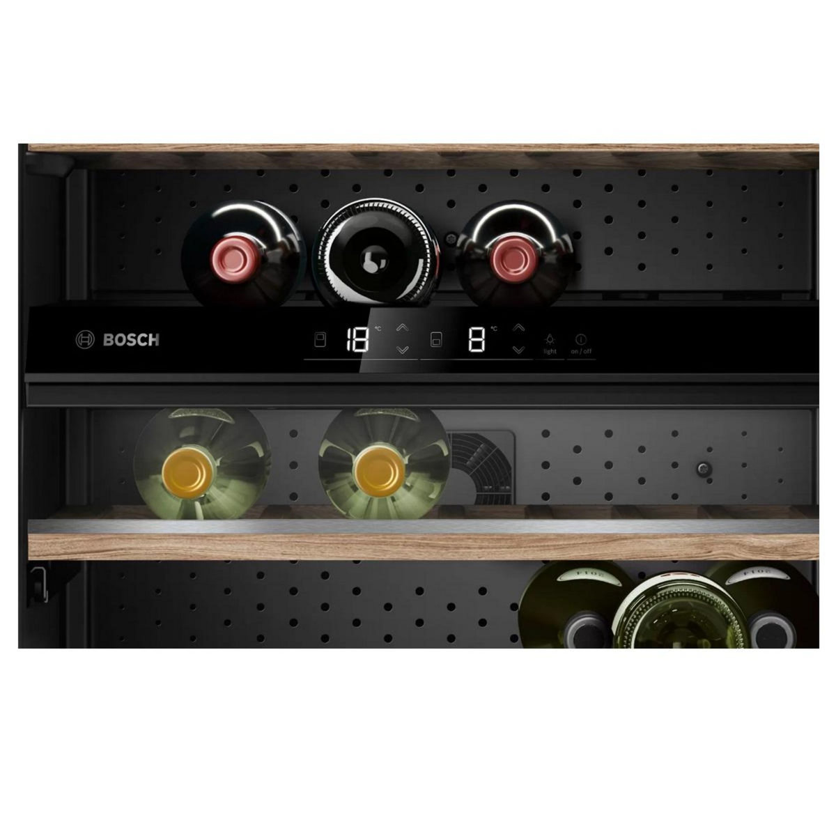 BOSCH Cave à vin 44 bouteilles double zone noir - KWK16ABGB