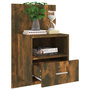 Voir la diapositive 5 : VIDAXL Tables de chevet murales 2 pcs Chene fume