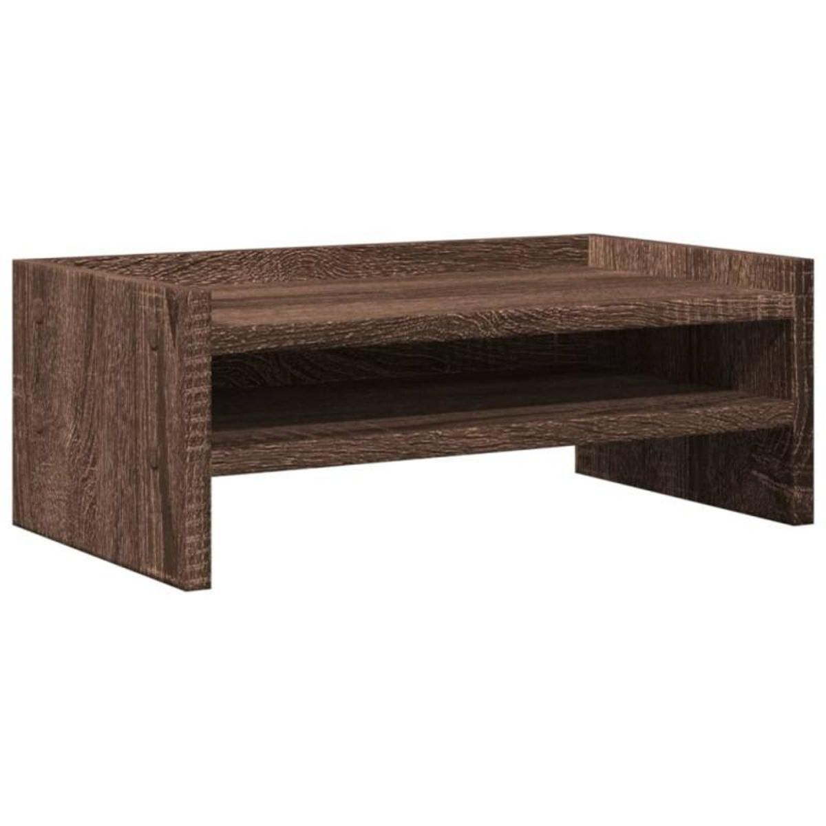 VIDAXL Support de moniteur chêne marron 42x24x16 cm bois d ingénierie