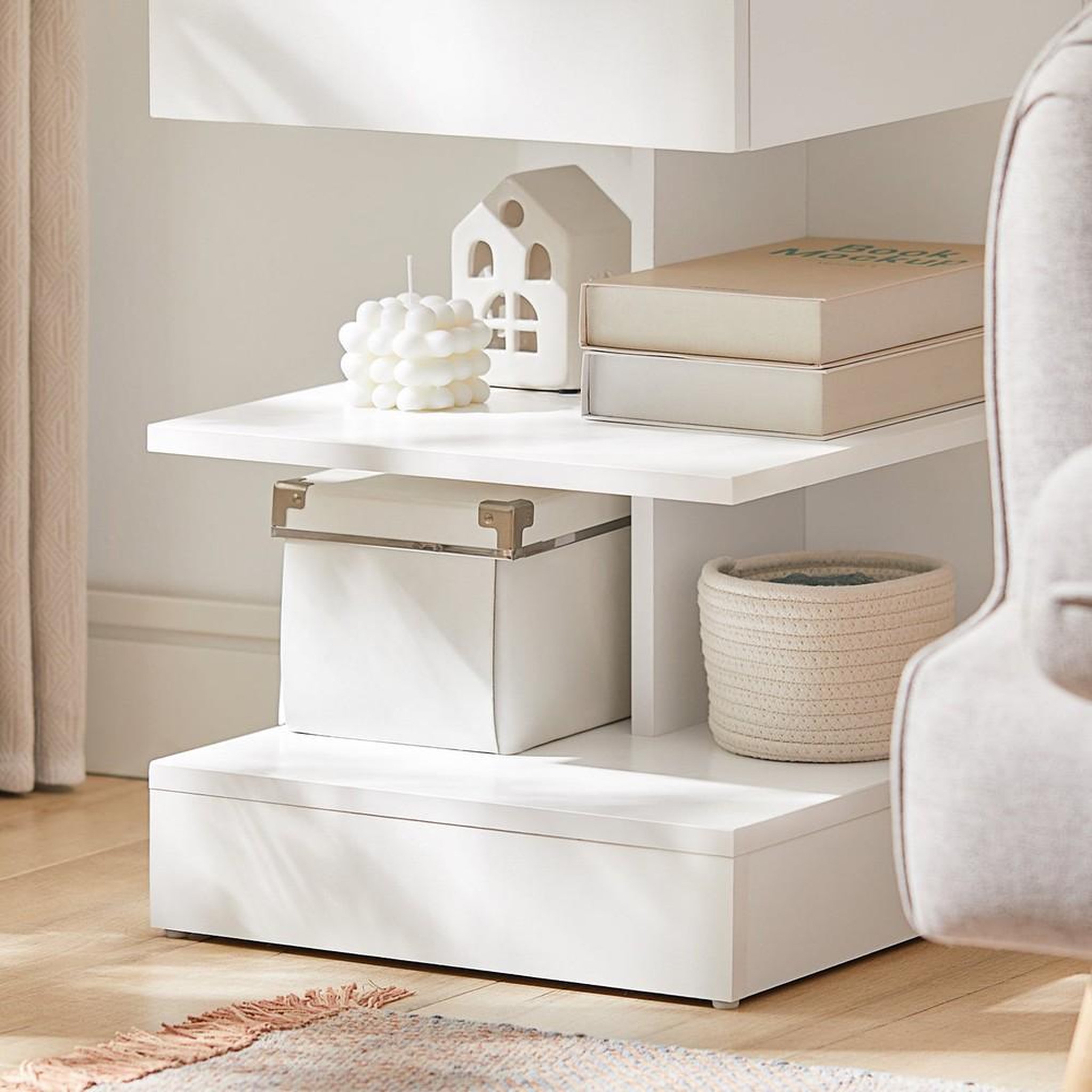 Voir la diapositive 6 : SOBUY SoBuy - Table De Chevet à un tiroir - Moderne - FBT49