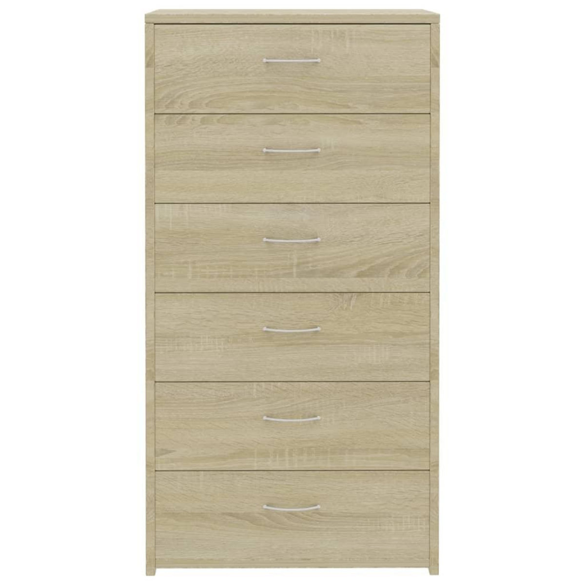 VIDAXL Buffet avec 6 tiroirs Chene sonoma 50x34x96cm Bois d'ingenierie