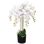 VIDAXL Plante artificielle avec pot Orchidee 75 cm Blanc