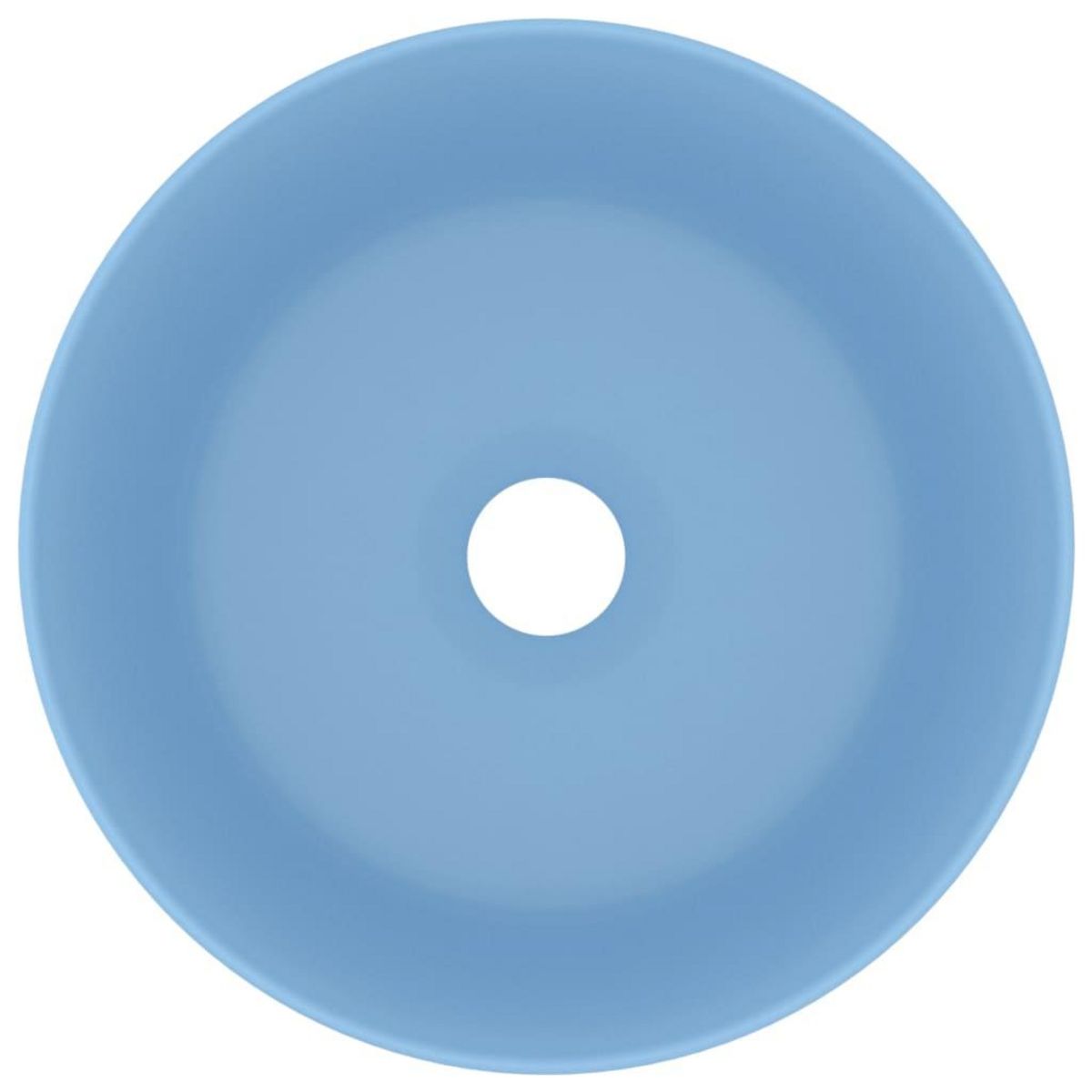 VIDAXL Lavabo rond de luxe Bleu clair mat 40x15 cm Ceramique