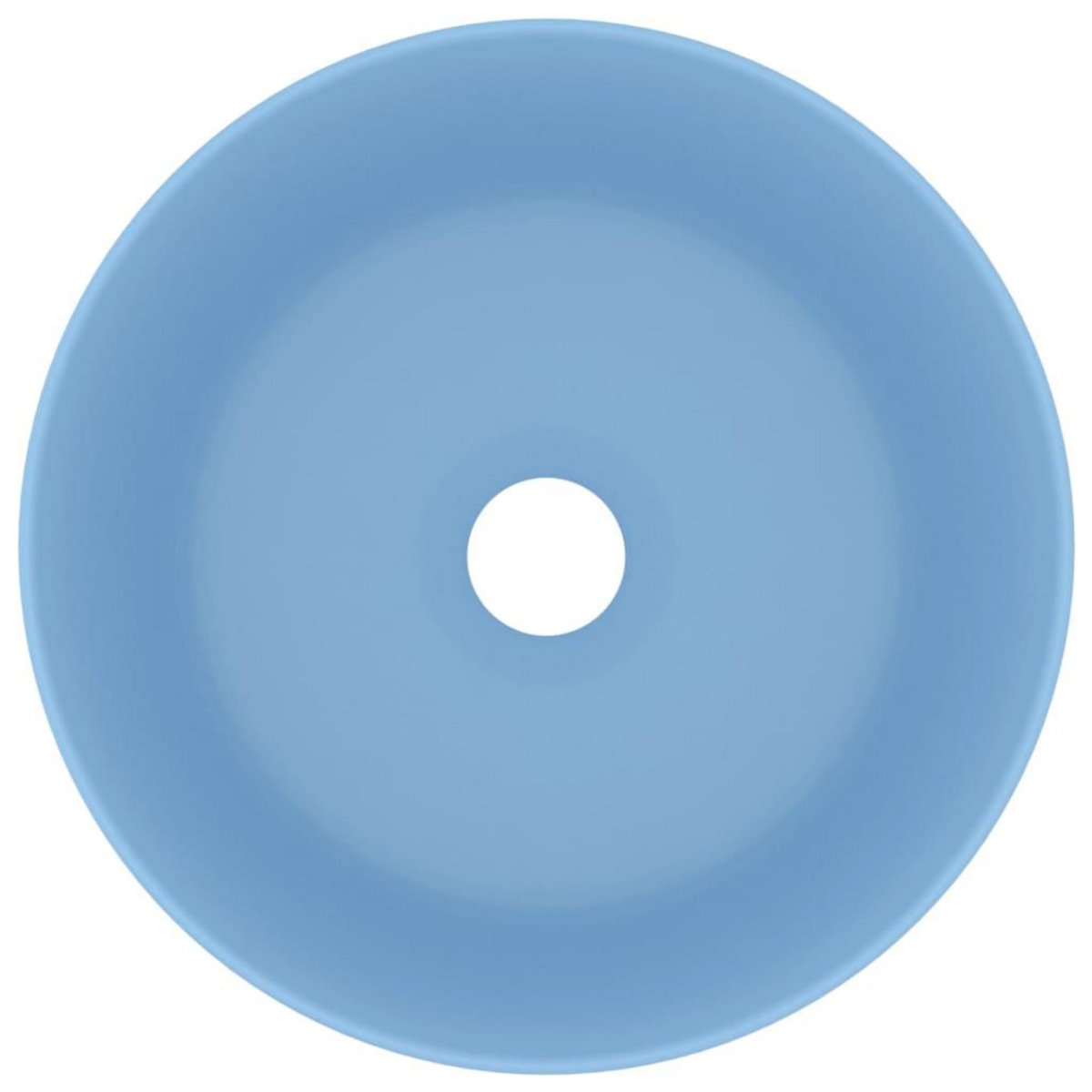 VIDAXL Lavabo rond de luxe Bleu clair mat 40x15 cm Ceramique