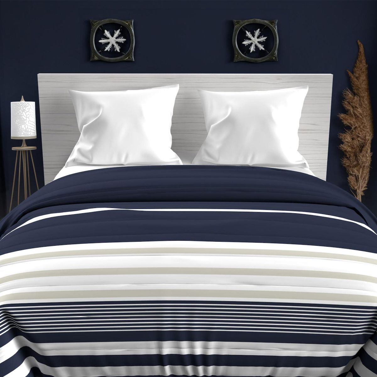 Intemporel Couette imprimée 240x220 cm MARIN, par Soleil d'ocre