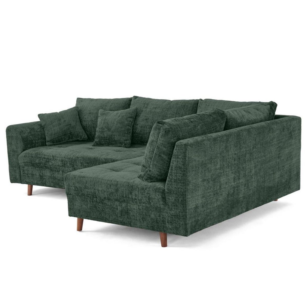 LISA DESIGN Rune - canapé d'angle droit 4 places en velours texturé