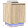 Voir la diapositive 1 : VIDAXL Table de chevet avec lumieres LED chene sonoma 38x34x50 cm
