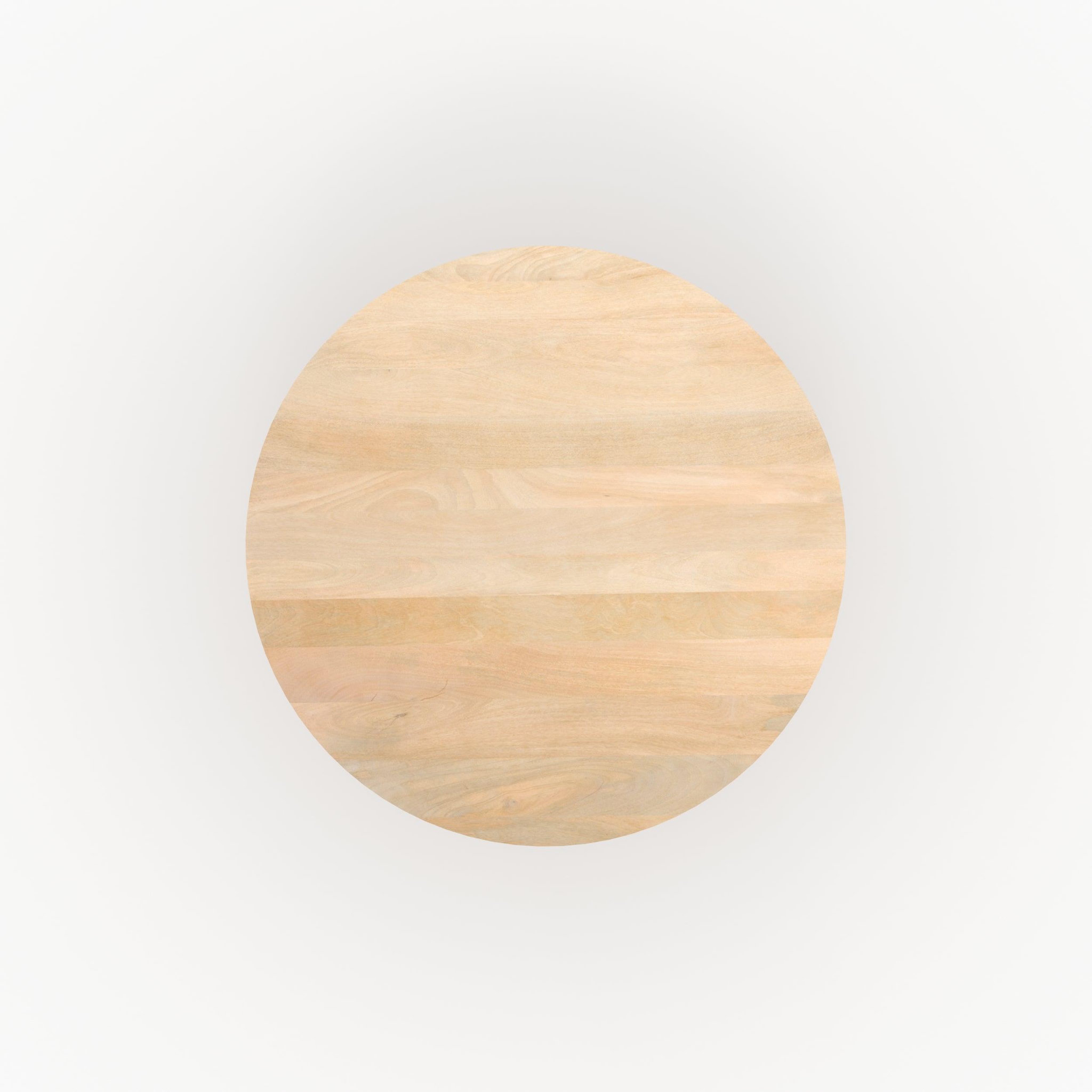 Voir la diapositive 3 : MAISON PAVANE Table ronde 4 personnes en bois de manguier d120 cm-agathe