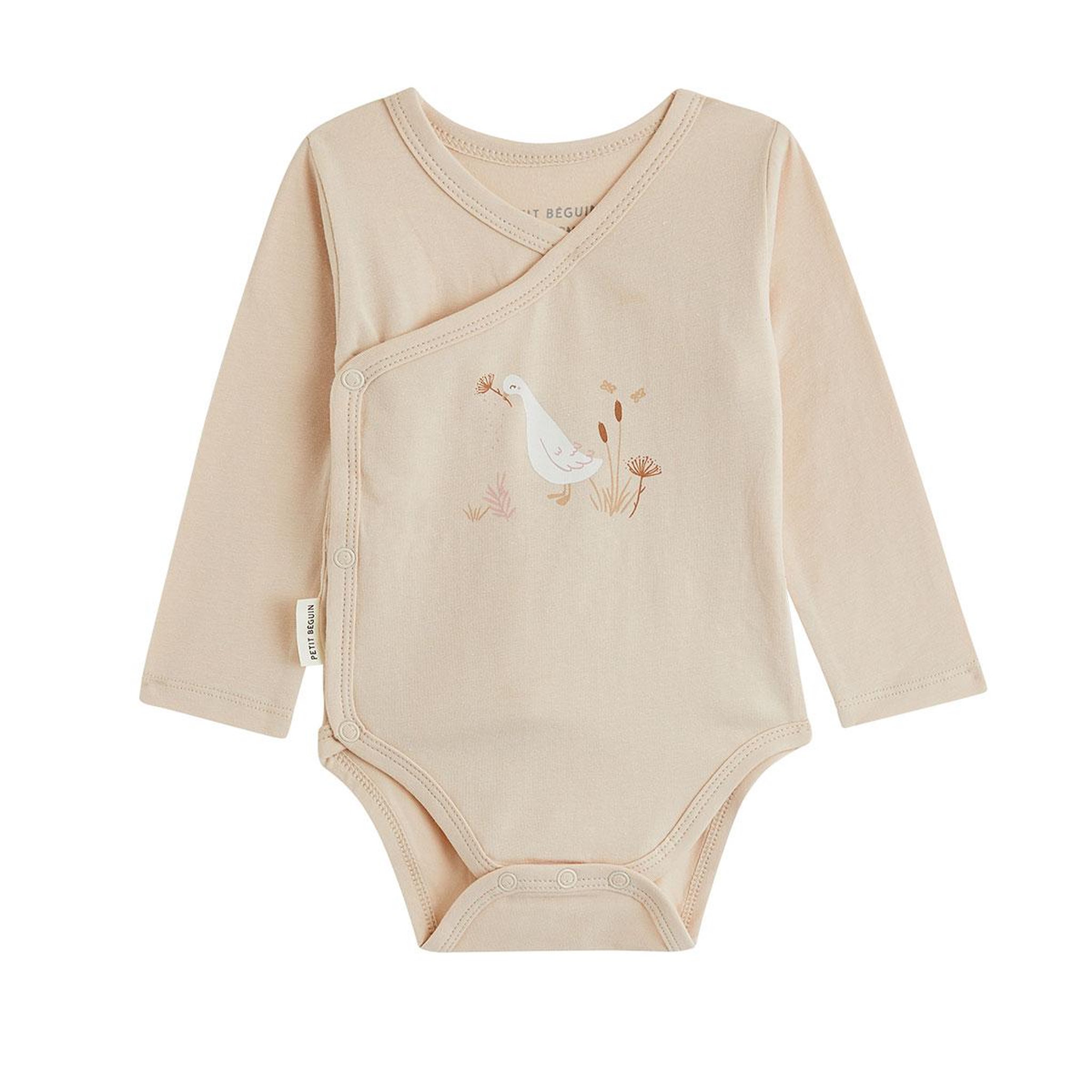 Voir la diapositive 5 : PETIT BEGUIN Lot de 3 bodies bébé manches longues ouverture croisée Margot