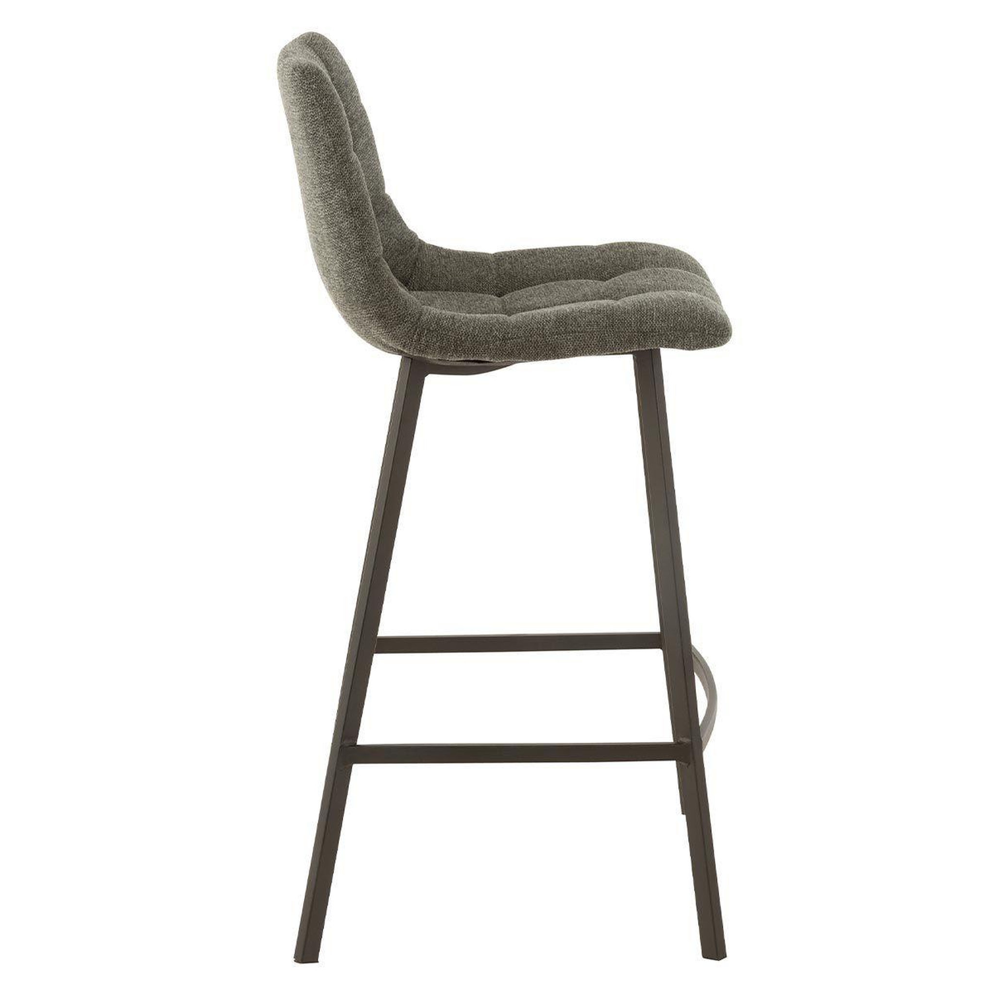 Voir la diapositive 3 : J-LINE Chaise de Bar Design  Stéphane  95cm Gris Foncé