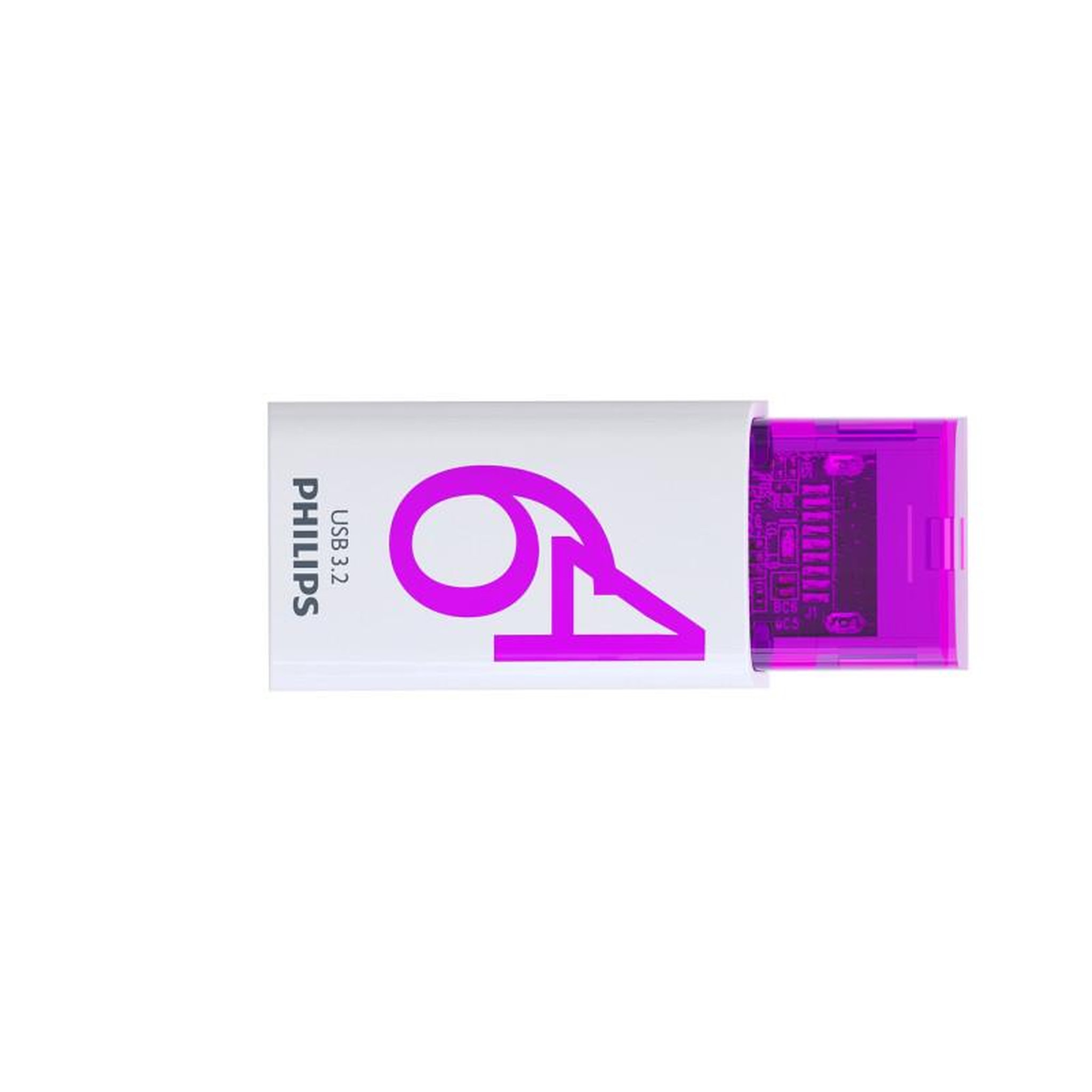 Philips Clé USB Philips Edition Click 3.2 64 Go Blanc et violet