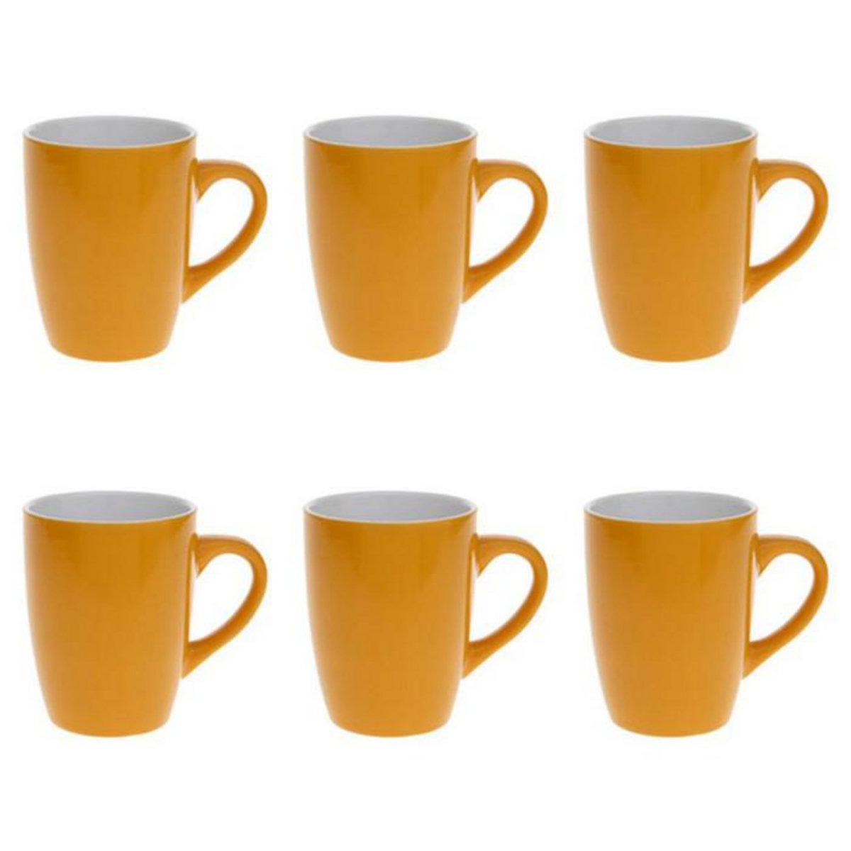 SECRET DE GOURMET Lot de 6 Mugs  Colorama  38cl Jaune