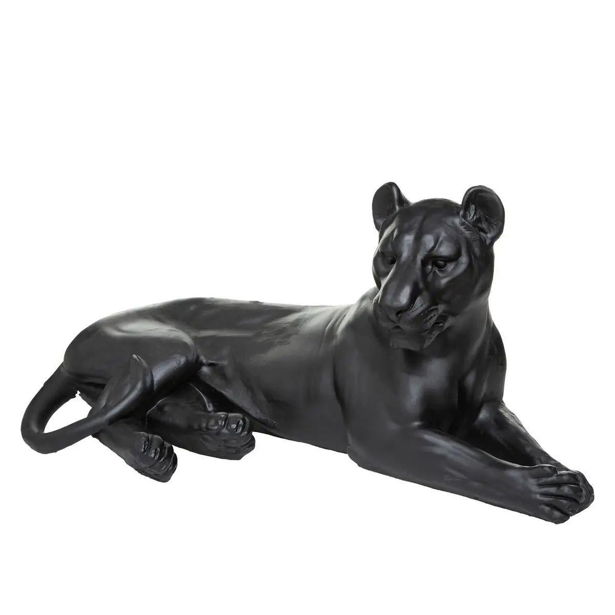 ATMOSPHERA Statuette déco  léopard couché  80cm noir