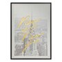 Voir la diapositive 1 : ATMOSPHERA Toile imprimée encadrée à effet alu NEW YORK - 50 x 70 cm - Gris