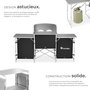 Voir la diapositive 3 : tectake Cuisine de camping xxl avec 5 compartiments pliable noir
