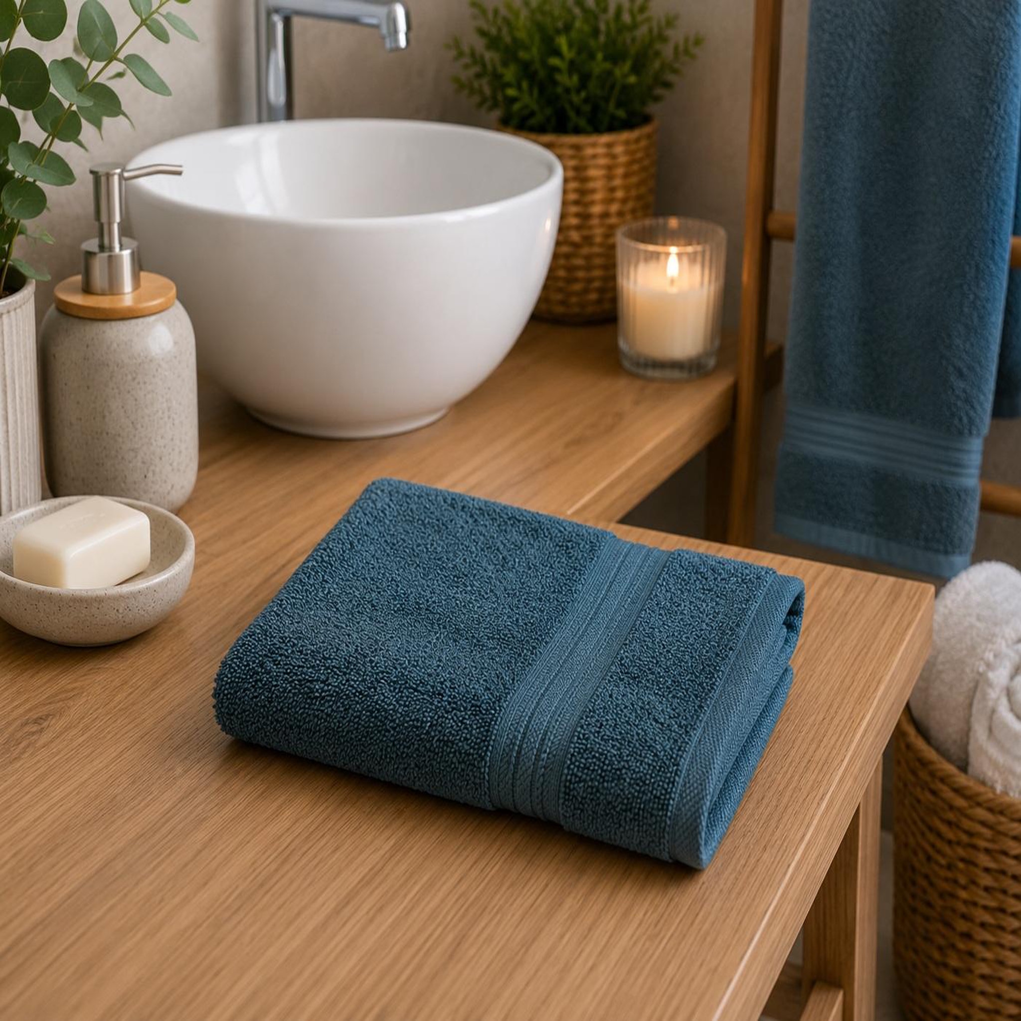 Voir la diapositive 2 : Eden Serviette de toilette laguna design et moderne