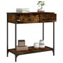 Voir la diapositive 4 : VIDAXL Table console chene fume 75x34,5x75 cm bois d'ingenierie