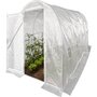 Voir la diapositive 1 : Habitat et Jardin Serre tunelle de jardin avec porte 4,5 x 2 m  Mimosa  - 9 m² - 180g - Blanc