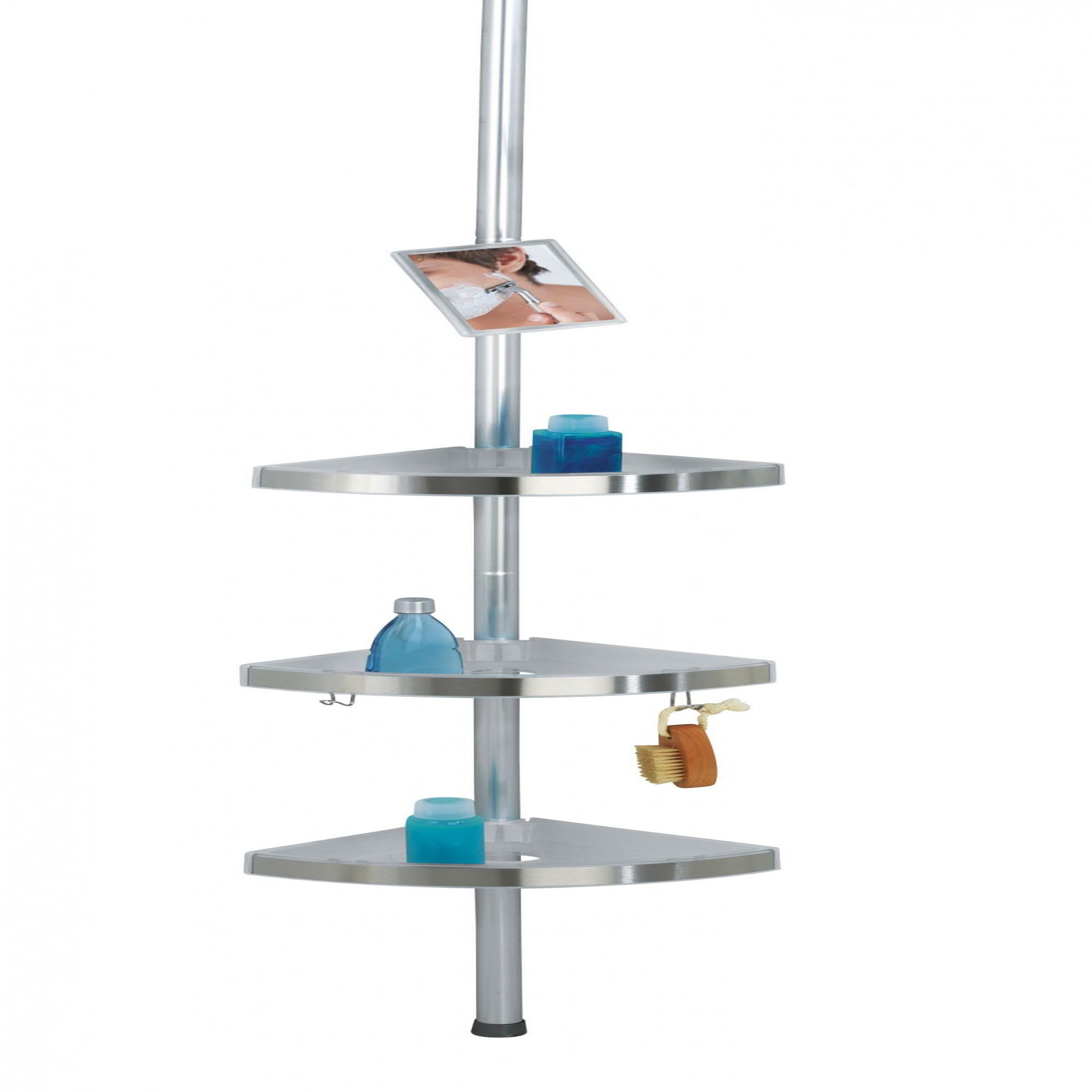 Wenko Etagère de bain / douche Premium téléscopique (sol et plafond), chromé, WENKO