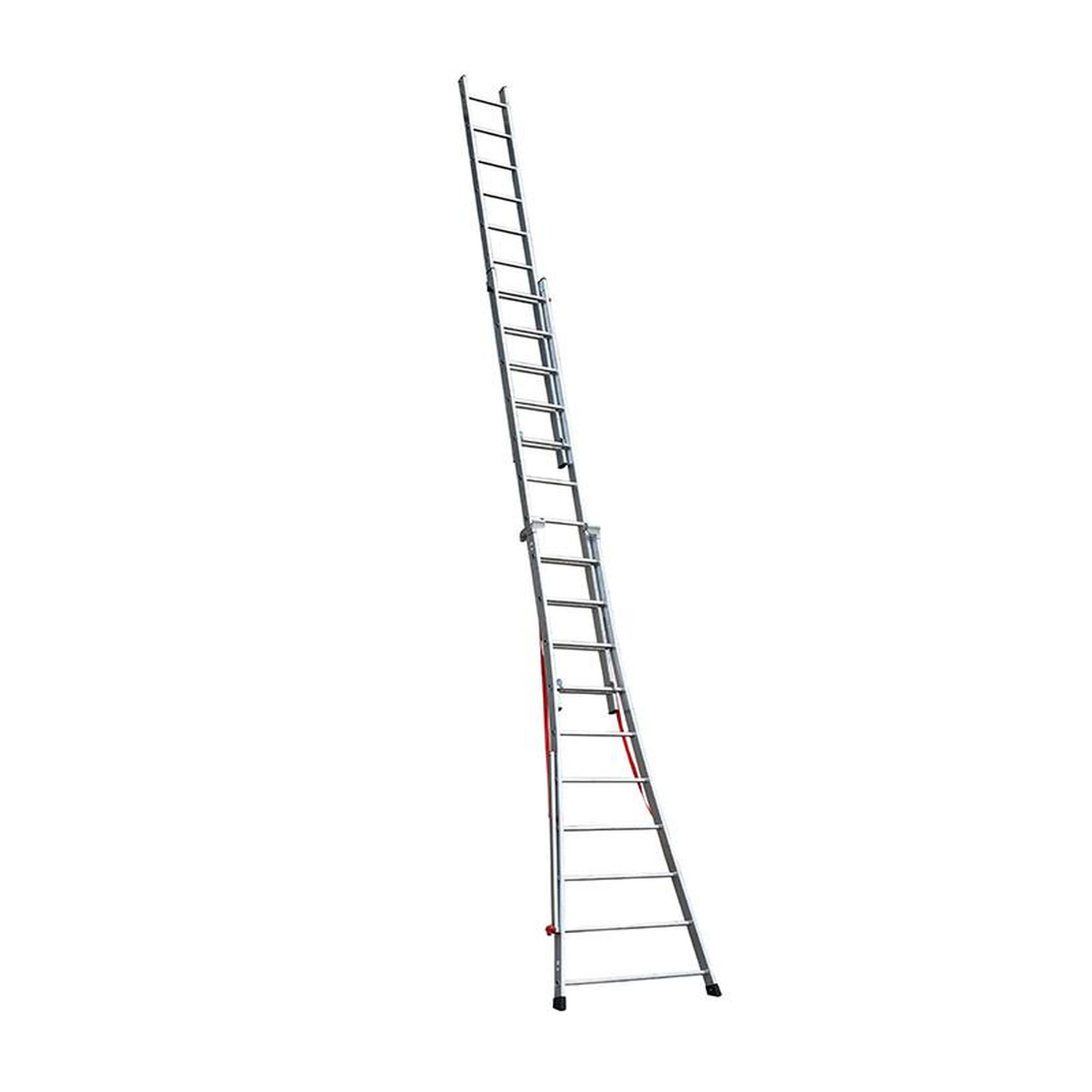 Voir la diapositive 4 : HAILO Echelle transformable pro 3 plans 3x10 échelons 6m/6,8m en aluminium hailo pro