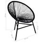 Voir la diapositive 5 : VIDAXL Chaise de jardin forme de lune resine tressee noir